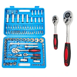 108pcs Professional Mechanics Auto Repair Tool Set Crv Steel Wrench Socket Tool Kit Hard Case Hand-power