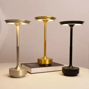 USB Rechargeable Modern Geometric LED Desk Lamp 3 Modes Adjustable Lighting Touch Control Simple Flexible for Bedroom Home Deco