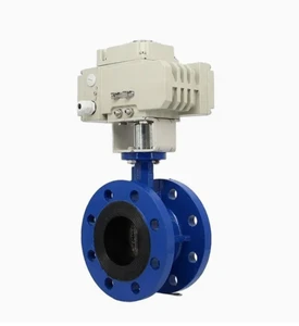 Flange Electric Butterfly Valve D941X-16QSoft Sealed Electric On-Off Valve for Fire Protection, HVAC and Water Drainage