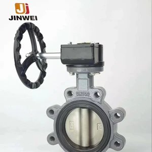 Wholesale Manual Flanged butterfly Valve Cast Iron Seat Wafer Lug 4