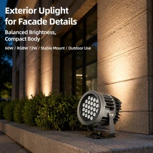 48-72W Single Color/RGBW LED Outdoor Garden Spotlight Villa/ Column/ Pillar / Landscape / Building Facade Lighting D180