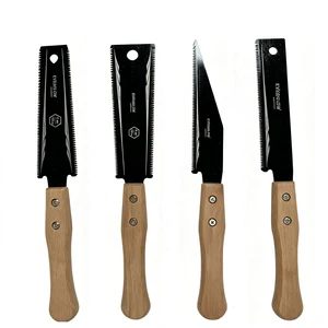 Woodwork Garden Saw Cutting Hunting Double-Edged Pull Saw 17 TPI Replacement Blades Wood Handle 4pcs 6Inch Japanese Hand Saw Set