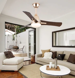 Modern IP65 Rated Iron Fan Ceiling Lamp Integrated Chandelier for Home Office with AC Power LED Light Source and Surface Mount