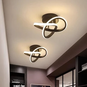 Minimalist Ceiling Mounted Ring Black Acrylic Led Ceiling Lamp Modern for Living Room Chandelier Ceiling Light for Home Ceiling