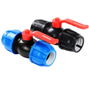 2 Inch PP Ball Valve Zero Leakage PN16 Smooth Acid Alkali Resistant Corrosion Resistant For Water Supply Zero Leakage PP Ball