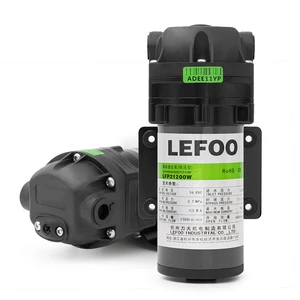 LEFOO High Flow 1200GPD Small Ro Water Pressure Booster Pump 36v Dc 6500ml/min Diaphragm Booster Pump For RO System