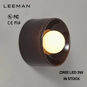 Stock Sale Modern Minimalist Ceramic Wall Sconce Lamp Remote Control LED Soft Warm Light for Living Room Bedroom Bathroom