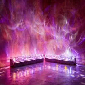 Smart 3D LED Wall Washer Light DMX RGBW Control Water Ripple Flame Projection Lamp Bar for Living Room Background Decor Lighting
