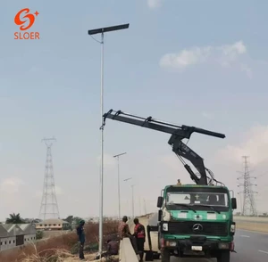 SLOER 7m 8 Meter Single Double Arm Galvanized Outdoor Lighting Column Lamp Post Street Pole