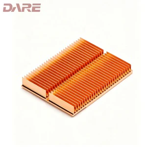 Factory OEM Custom Zipper Fin Heat Sink High Density Copper Cooling Radiator Rapid Prototyping for Electronic Applications
