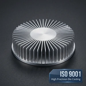 Custom Aluminum Die Casting Heat Sink Housing, High Precision LED Lamp Body Casting, OEM A380/ADC12 Casting With CNC Machining