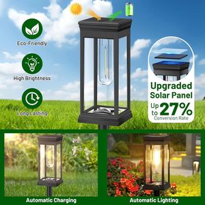 Solar Square LED Landscape Lamp Outdoor Lighting Waterproof High Value Cost Effective Energy Saving Floor Lawn Garden Light