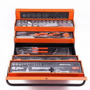 85-Piece Multi-Functional Hand Tool Box Combination Auto & Machinery Maintenance Hardware Set OEM Chrome Vanadium Steel