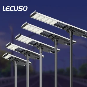 LECUSO New Best Quality Outdoor Waterproof 30w 60w 80w 100w 120w 150w Integrated All in One Led Solar Street Light