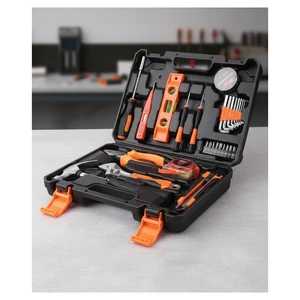 13PCS Carbon Steel Household Hand Tool Set with Bit Holder Portable Home Repair Tool Kit and Hard Case