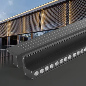 Building Exterior Facade Acrylic Linear Decorative Lighting Outdoor Landscape Ip66 Waterproof Solar Led Wall Washer Lamp