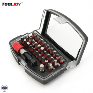 32 PCS Magnetic Screwdriver Bit Set Plastic Handle Including Socket Torx Phillips for DIY Use OEM Factory