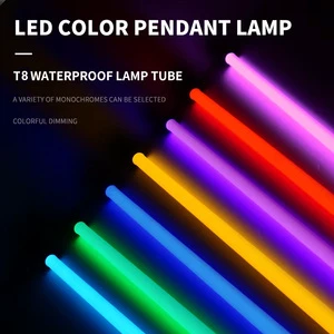 0.6 0.9 1.2 Meter 170-265V Integrated LED Tube Light T8 RGB Multi-Color Changing Water Proof for Party bar Shop Decoration