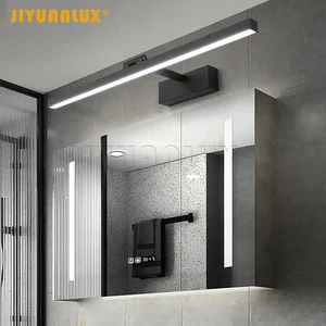24 Inch Black LED Vanity Light Adjustable Modern Bathroom Vanity Light Fixtures Over Mirror 5500K