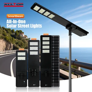 Outdoor Project Lighting Ip65 Waterproof 200w 300w 400w Aluminum LifePo4 Main Road Highway All in One Led Solar Street Light