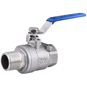 304 Stainless Steel 2-Piece Ball Valve NPT Threaded Male Female 1/2 3/4 1 Inch DN15 DN20 DN25 Full Port For Water Gas Oil