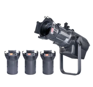 350W LED 6-Color RGBLAC Ellipsoidal Profile Spotlight-High Brightness CRI95 DMX512 Control for Stage/Theater/Studio
