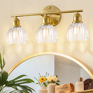 3-Light Bathroom Light Fixtures Vanity Light With White Shades Bathroom Light Fixtures Over Mirror Modern Bathroom Wall Lamp