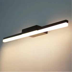 Modern Indoor LED Bathroom Wall Lamp IP44 Waterproof Aluminum Finish Vanity Mirror for Home Hotel and Living Room