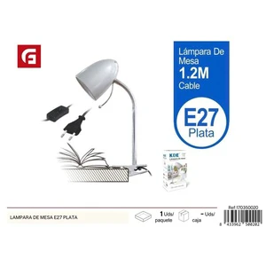 E27 silver table lamp - Lighting