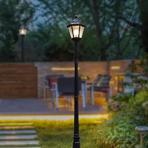 Custom Vintage Aluminum Outdoor Garden Post Light IP65 Waterproof Landscape Lamp For Villa Park Community