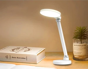 Modern Multifunctional Table Desk Lamp with LED Light Source Wireless Charging Reading Features Touch Control Rechargeable