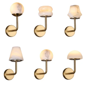 ZEROUNO Lighting Alabaster Wireless Lamp Rechargeable Alabaster Wall Lamps Alabaster Wall Sconce Battery Operated Bathroom