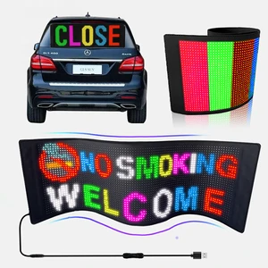 Flexible Taxi Led Display Soft Screen Bendable Point Light Source Panel Waterproof Car Led Advertising Panel With App Control