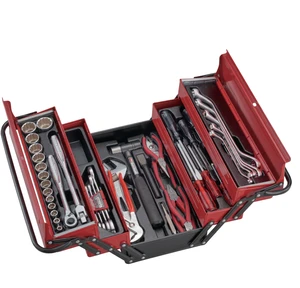 TONE Professional Hand Tool Set with BX430 Cantilever Metal Case Auto Repair Mechanic Tools Made in Japan