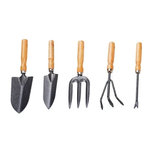 K411 High Quality Customized Carbon Steel Gardening Tool Set Gift Handmade High Carbon Steel Garden Mini Tool Set
