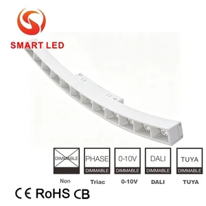 20MM Circle Aluminum Body LED Hanging Recessed Curve High Ceiling Track Spot Lights For Hotel Home Magnet Circle Linear Spot Led