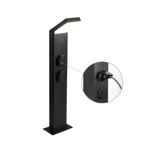 IP65 Waterproof Landscape Outdoor Yard Outlet Lawn Lamp Socket 12W 220V Power Bollard Light