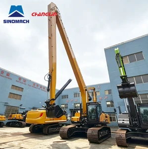 Long Reach Excavator 12m River Dredging Excavator Extended Boom Arm For Swamp Amphibious Excavator Waterway CleaningBulk Order
