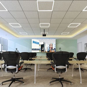 Holux Line Shape Square Border 3000/4000k/6500k 36w 40w 595*595 Frame Led Surface Mounted Panel Light