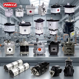 Tractor Hydraulic Gear Pump Cast Iron/Aluminum 280bar High Efficiency Rexroth Parker Single & Double Stage