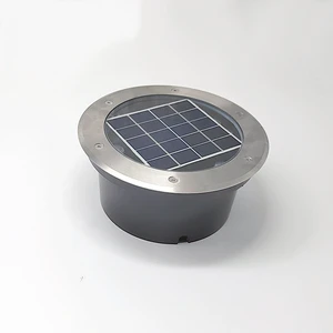 Heavy Duty Solar Powered LED Inground Light IP67 Drive-over Stainless Steel Recessed Deck Lamp For Driveway Garden Landscape