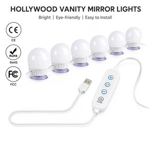 Modern for LED Vanity Mirror Lamps Kit Dimmable 3 Color Modes Makeup Mirror Lighting Dressing Table Bathroom Bedroom