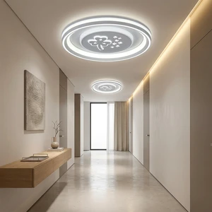 Sleek Multi-Ring Ceiling Fan Light with Artistic Clover Center and Seamless Performance Delivering Superior Utility for Homes