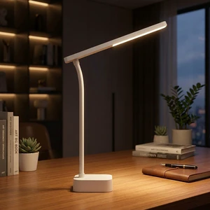 Essential Study Lamp for Students Rechargeable DC 5V Eye Caring Touch Control Small LED Desk Lamp for Bedroom Dorm Reading