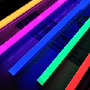High Quality Aluminum RGB LED Tube Light G5 G13 T5 T8 18W IP33 Rated Dimmable CE Certified Ra80 CRI 3-Year Warranty