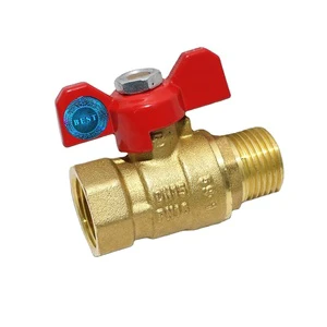 QDX12-T Series Two-piece Butterfly Type Brass Ball Valve