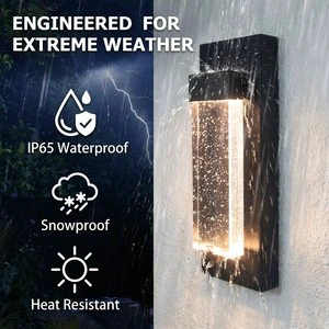 Modern Square Garden IP65 12-18 Inch Outdoor Waterproof LED Wall Bracket Light with 5CCT