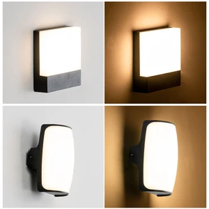 Modern Round Ip65 Waterproof Outside Exterior Wall Mounted Sconce Light Lamp Led Wall Lights Outdoor Wall Light for Home Garden