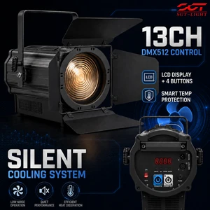 Factory 300W LED Motorized Zoom SpotLight RGBALC 13CH DMX512 Control Aspheric Lens Soft Fixture for Concert Stage