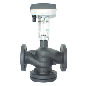 3''AC24V Electric Flow Control Valve 4-20MA Cast Iron High Temperature 2/3 Way Flow Regulating for Water Steam OEM Customizable
